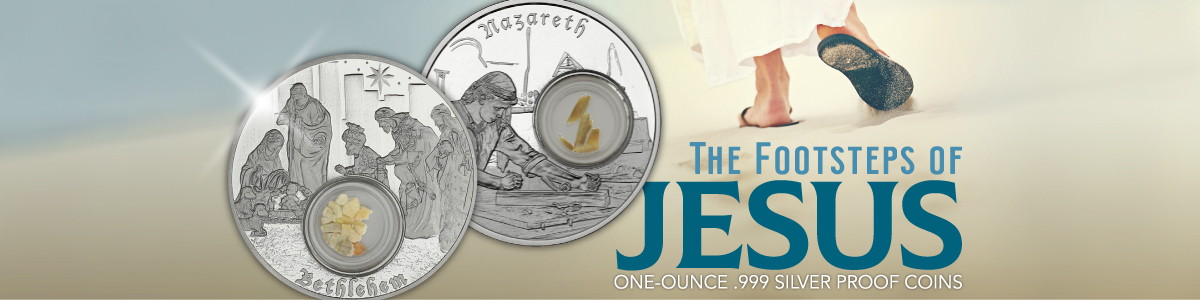 Footsteps of Jesus Silver Coin Series: 1st Release Bethleham Footsteps of Jesus Silver Coin Series: 1st Release Bethleham