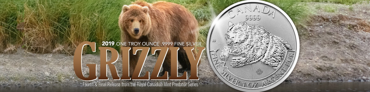 2019 Canada Grizzly Silver Coin of the Predator Series 2019 Canada Grizzly Silver Coin of the Predator Series