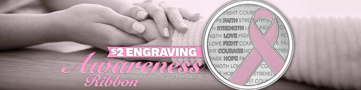 Cancer | Disease | Causes Awareness Ribbon Silver Rounds Cancer | Disease | Causes Awareness Ribbon Silver Rounds