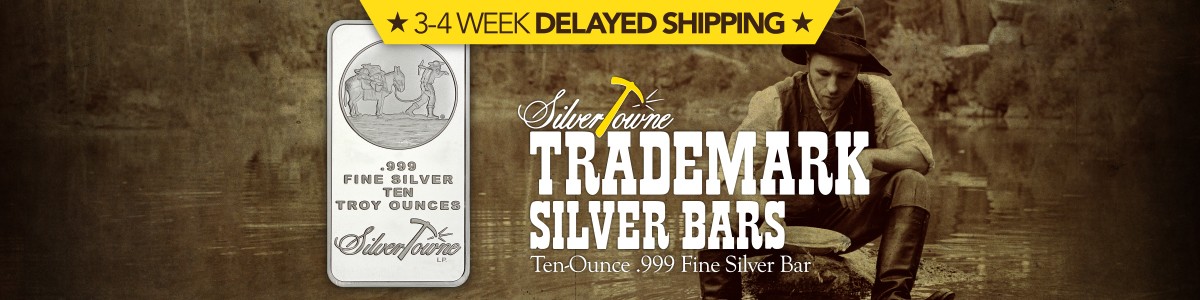 Trusted Brand SilverTowne Trademark 10oz Silver Bars Trusted Brand SilverTowne Trademark 10oz Silver Bars