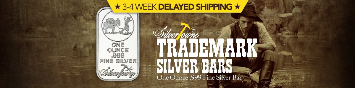 Trusted Brand SilverTowne Trademark 1oz Silver Bars Trusted Brand SilverTowne Trademark 1oz Silver Bars