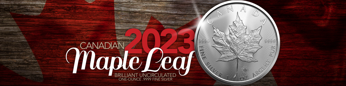 2023 Dated Canadian Silver Maple Leafs Bullion Coins 2023 Dated Canadian Silver Maple Leafs Bullion Coins