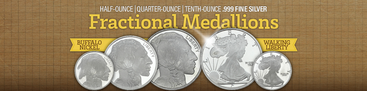Fractional .999 Silver Rounds from the SilverTowne Mint Fractional .999 Silver Rounds from the SilverTowne Mint