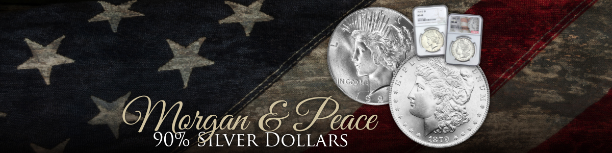 90% Silver Dollars Morgan and Peace
