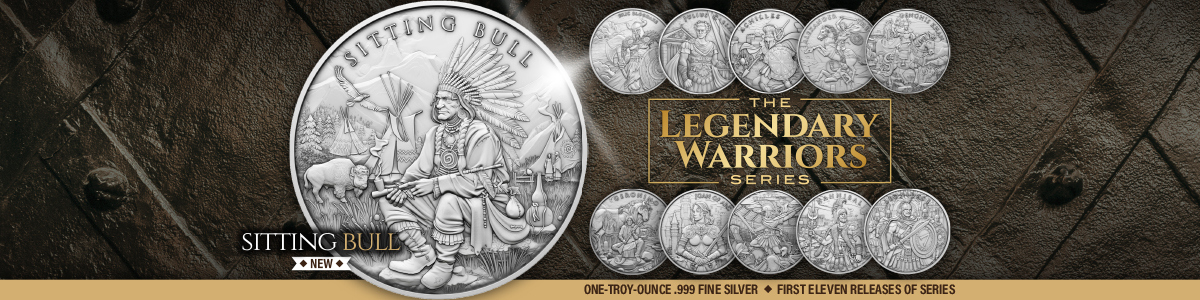 Eric Bloodaxe, Julius Caesar, Achilles, Alexander the Great, Genghis Khan, Geronimo, Joan of Arc, Spartacus, Hannibal, Leonidas I and Sitting Bull: Legendary Silver Warriors Series