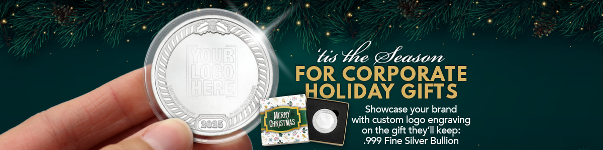 Christmas Employee Gift Ideas: Engrave your Business Logo on Christmas Themed Silver Bullion! Keepsake Employee Gift Ideas! Christmas Employee Gift Ideas: Engrave your Business Logo on Christmas Themed Silver Bullion! Keepsake Employee Gift Ideas!