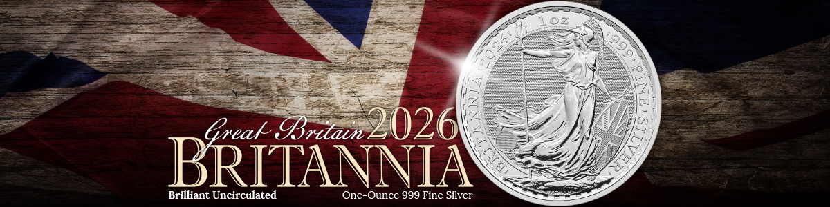 2026 Silver Great Britain Britannia 1oz BU Sovereign Coins 2026 Silver Great Britain Britannia 1oz BU Sovereign Coins