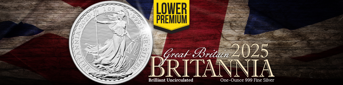 2025 Silver Great Britain Britannia 1oz BU Sovereign Coins 2025 Silver Great Britain Britannia 1oz BU Sovereign Coins