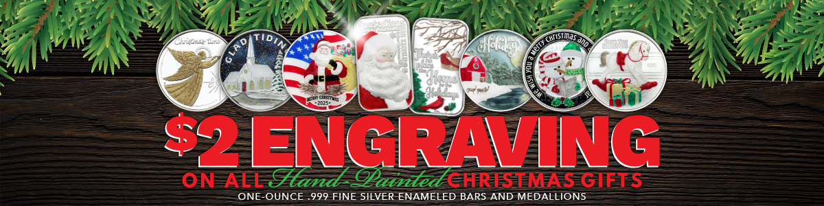$2 Engraving Deal on all Hand-Enameled SilverTowne Fine Silver Christmas Gifts $2 Engraving Deal on all Hand-Enameled SilverTowne Fine Silver Christmas Gifts