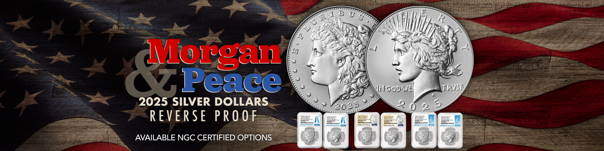 2025 Reverse Proof Morgan and Peace .999 Silver Dollars
