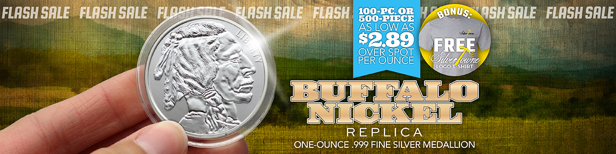 Ready to Ship! 1oz Silver Buffalo Rounds Minted by SilverTowne