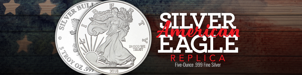 2018 Dated 5oz American Silver Eagle Replica Medallion 2018 Dated 5oz American Silver Eagle Replica Medallion
