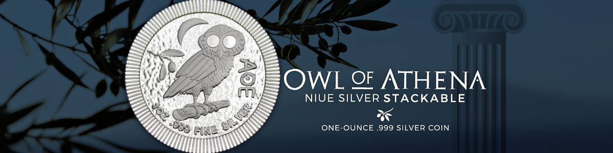 Niue Owl of Athena Stackable Silver Coins Niue Owl of Athena Stackable Silver Coins