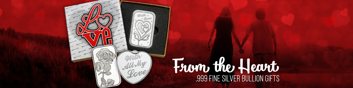Love Themed .999 Fine Silver Bullion Love Themed .999 Fine Silver Bullion