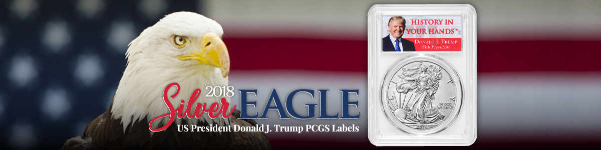 2018 SAEs in PCGS Trump Label 2018 SAEs in PCGS Trump Label