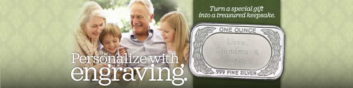 Engravable Silver Bullion Items Engravable Silver Bullion Items