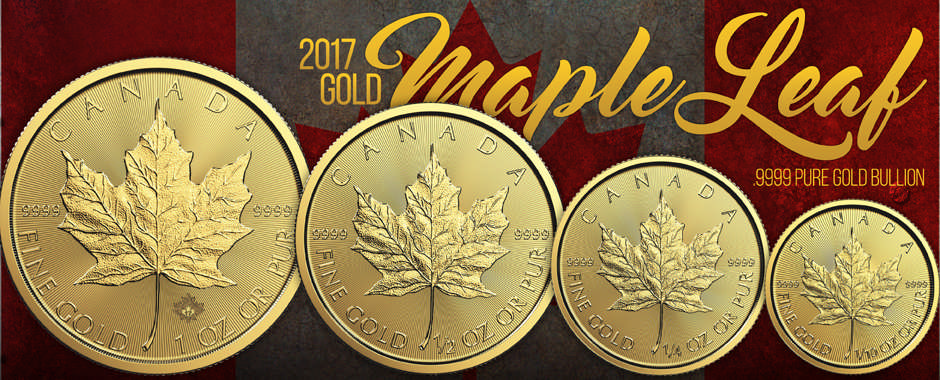 2017 Canadian Gold Maples .9999 Pure Gold Bullion Coins. 2017 Canadian Gold Maples .9999 Pure Gold Bullion Coins