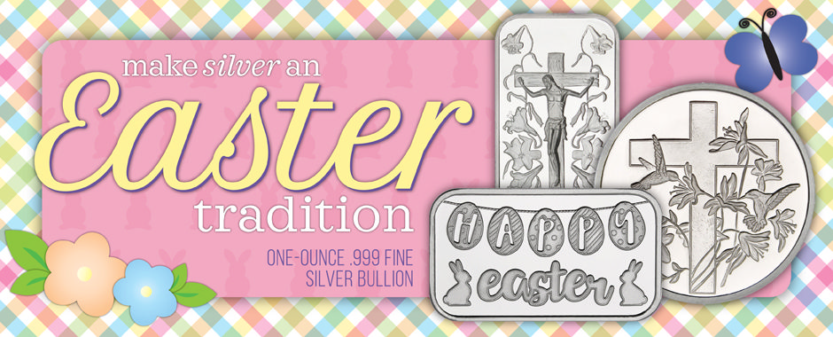 Easter Themed Pure Silver Bullion Easter Themed Pure Silver Bullion