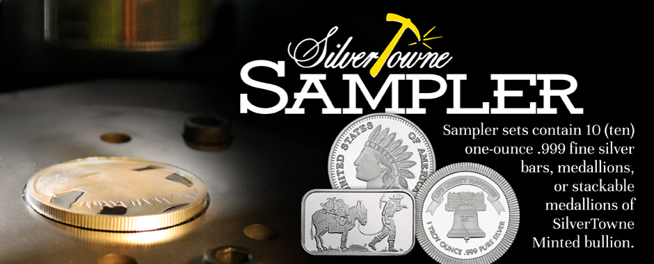 Mixed 10pc Lots of SilverTowne Minted Silver Bullion Designs Mixed 10pc Lots of SilverTowne Minted Silver Bullion Designs