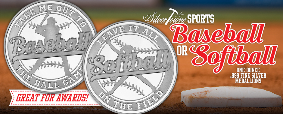 Baseball and Softball .999 Silver Rounds Baseball and Softball .999 Silver Rounds