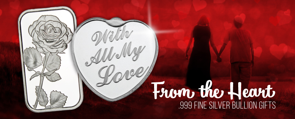 Love Themed .999 Fine Silver Bullion Love Themed .999 Fine Silver Bullion