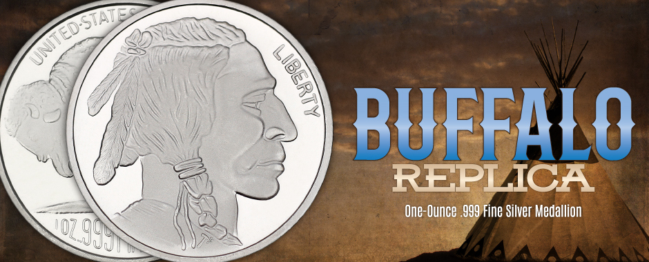 SilverTowne Mint Minted 1 Ounce Buffalo Replicas SilverTowne Mint Minted 1 Ounce Buffalo Replicas
