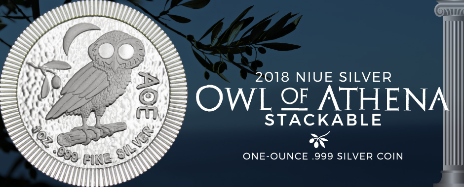 Niue Owl of Athena Stackable Silver Coins Niue Owl of Athena Stackable Silver Coins