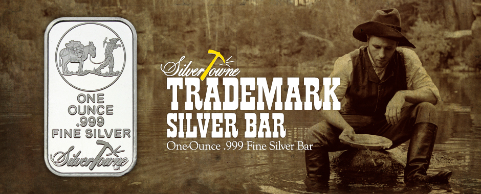 Trusted Brand SilverTowne Trademark 1oz Silver Bars Trusted Brand SilverTowne Trademark 1oz Silver Bars