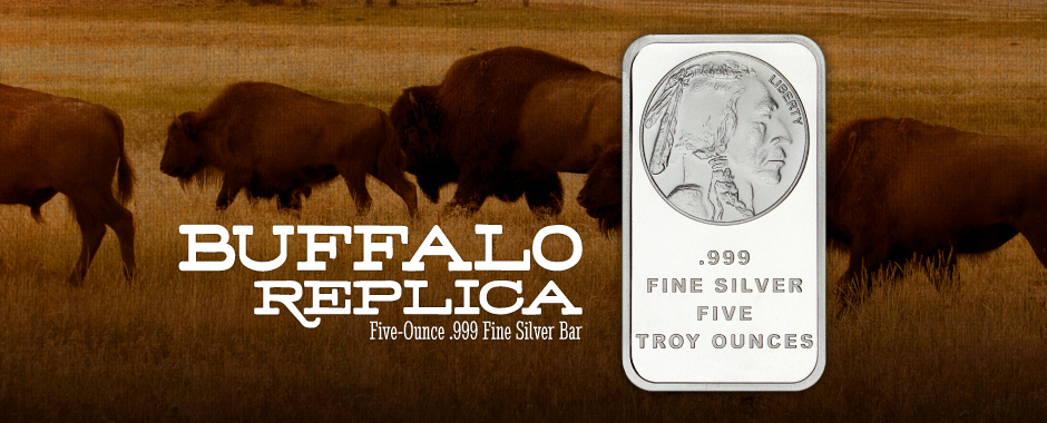5 Ounce Buffalo Replica Silver Bars 5 Ounce Buffalo Replica Silver Bars