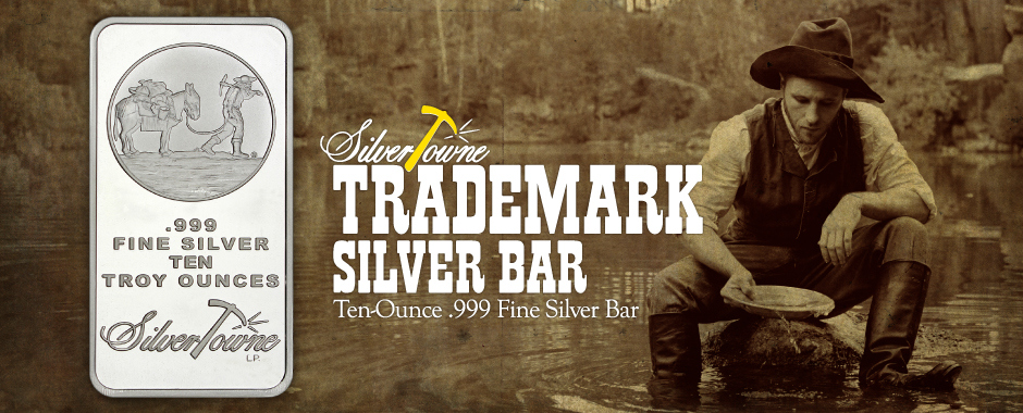 Trusted Brand SilverTowne Trademark 10oz Silver Bars Trusted Brand SilverTowne Trademark 10oz Silver Bars