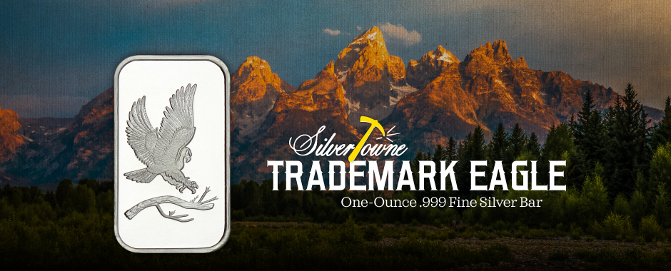 1 Ounce Bald Eagle Design SilverTowne Trademark Silver Bars 1 Ounce Bald Eagle Design SilverTowne Trademark Silver Bars