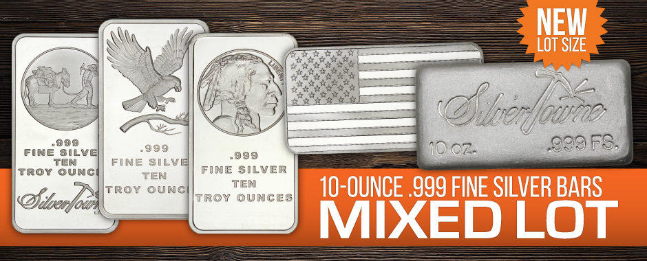 Mixed Lots of SilverTowne Minted Silver Bullion Designs Mixed Lots of SilverTowne Minted Silver Bullion Designs