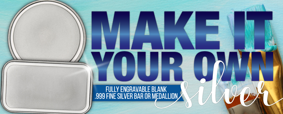 Blank Silver Rounds and Bars - Perfect for Full Customization Blank Silver Rounds and Bars - Perfect for Full Customization