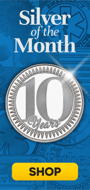 January Silver Of the Month: 10th Anniversary 1oz .999 Silver Medallion Dated 2026 in Gift Box