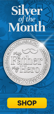 May Silver Of the Month: My Father My Hero 1oz .999 Silver Medallion in Gift Box
