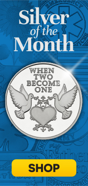 September Silver of the Month: When Two Become One Doves 1oz .999 Silver Medallion Dated 2026 in Gift Box