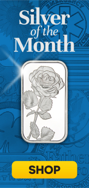 October Silver of the Month: Rose 1oz .999 Silver Bar in Gift Box