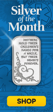 August Silver Of the Month: Mothers Forever Hearts 1oz .999 Silver Bar in Gift Box