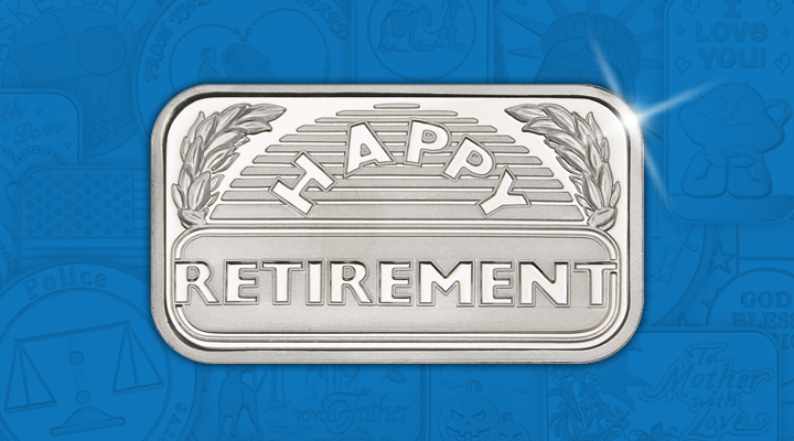 HappyRetirement Happy Retirement 1oz .999 Silver Bar - August Silver of the Month