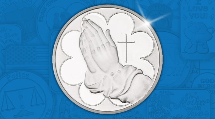 PrayingHands Praying Hands 1oz .999 Silver Medallion - November Silver of the Month