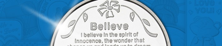 Believe 1oz .999 Silver Medallion in Gift Box Believe 1oz .999 Silver Medallion in Gift Box