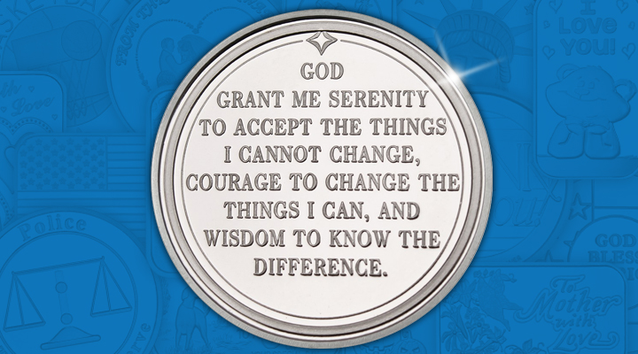 “SerenityPrayer Serenity Prayer 1oz .999 Silver Medallion - June Silver of the Month