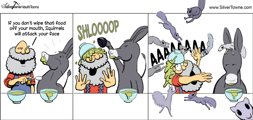 SilverTowne Vault Toons: Squirrel Attack Comic Strip Image