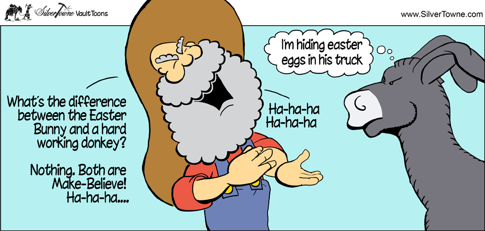 SilverTowne Vault Toons: Pete's Easter Joke Comic Strip Image