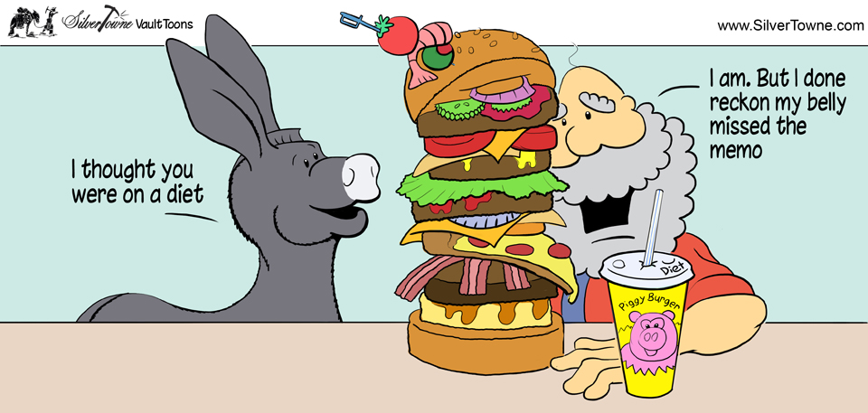 SilverTowne Vault Toons: Cheat Day Comic Strip Image