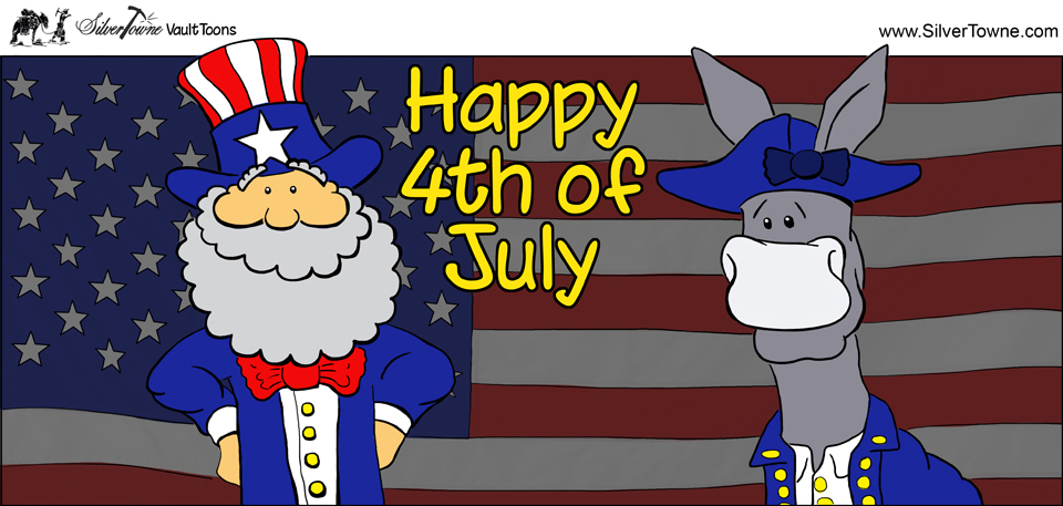 SilverTowne Vault Toons: Happy 4th of July Comic Strip Image