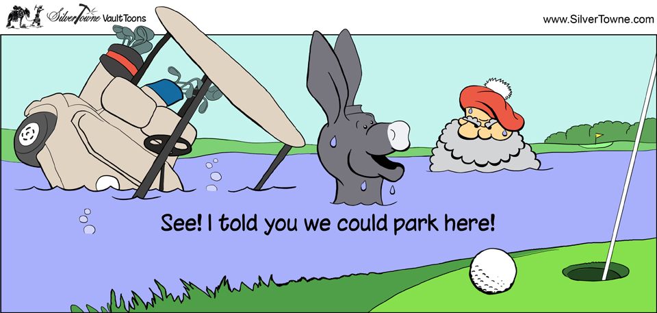 SilverTowne Vault Toons: Golf Swim Comic Strip Image