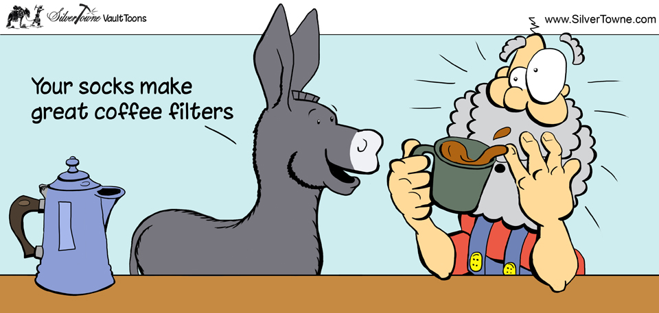 SilverTowne Vault Toons: Special Coffee Filter Comic Strip Image