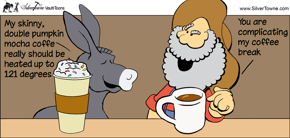 SilverTowne Vault Toons: Coffee Break Comic Strip Image
