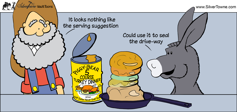 SilverTowne Vault Toons: Turkey Dinner Comic Strip Image